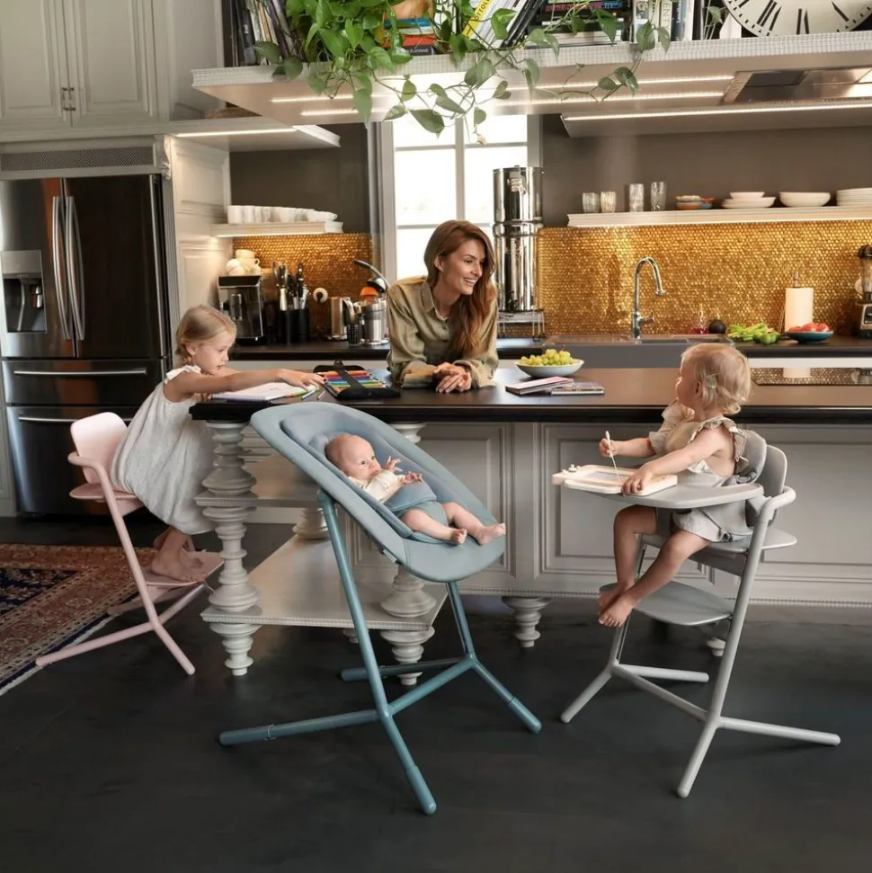 Chaise haute évolutive lemo 3en1 suede grey