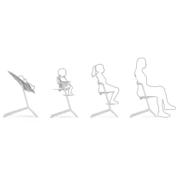 Chaise haute évolutive lemo 3en1 all white