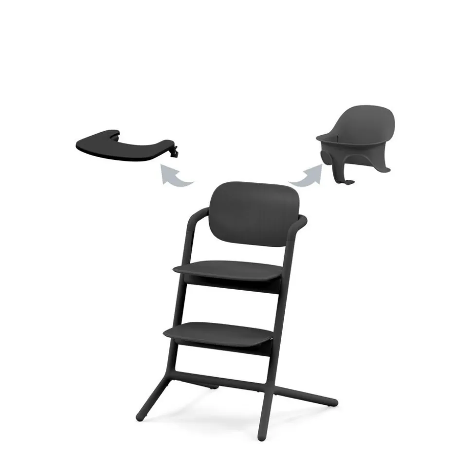 Chaise haute évolutive lemo 3en1 stunning black