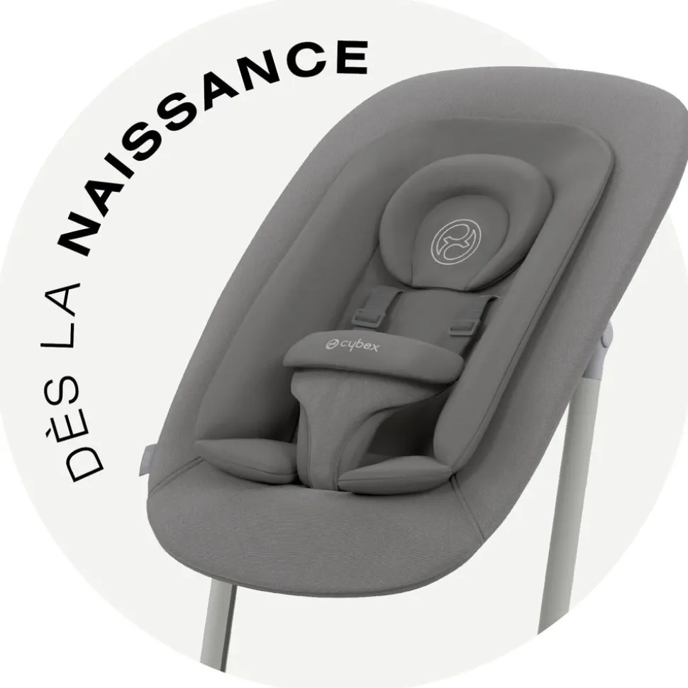 Chaise haute évolutive lemo 4en1 suede grey
