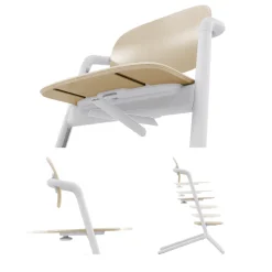 Chaise haute évolutive lemo sand white