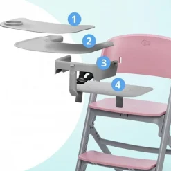 Chaise haute évolutive livy aster pink