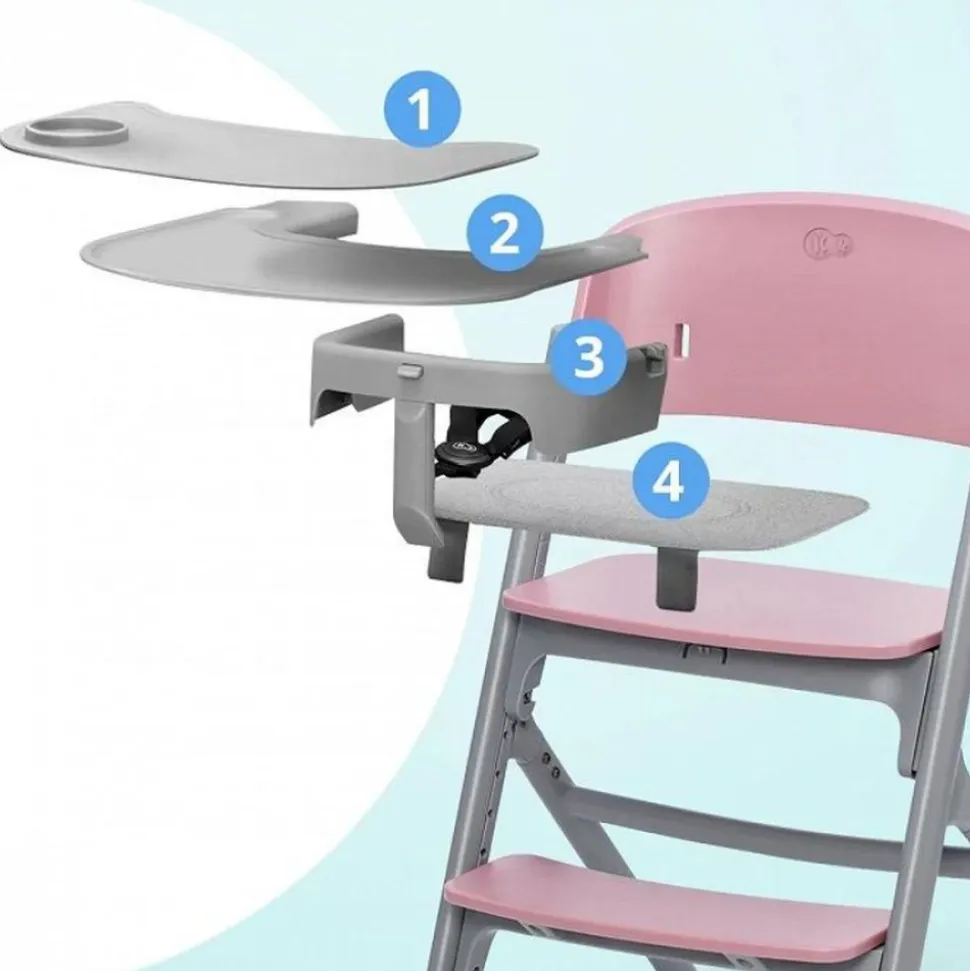 Chaise haute évolutive livy aster pink