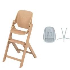 Chaise haute évolutive nesta naturel + kit nouveau-né