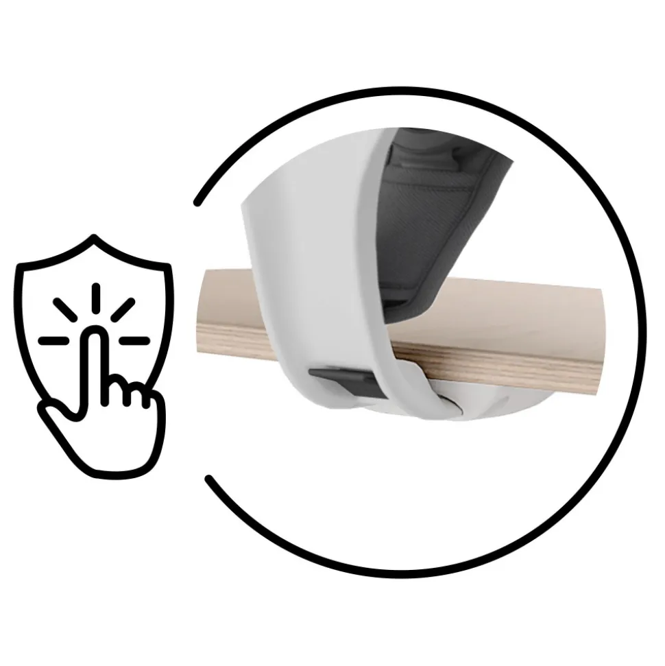 Chaise haute évolutive pliante click & fold 3en1 all white