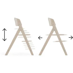 Chaise haute évolutive pliante click & fold 3en1 stunning black