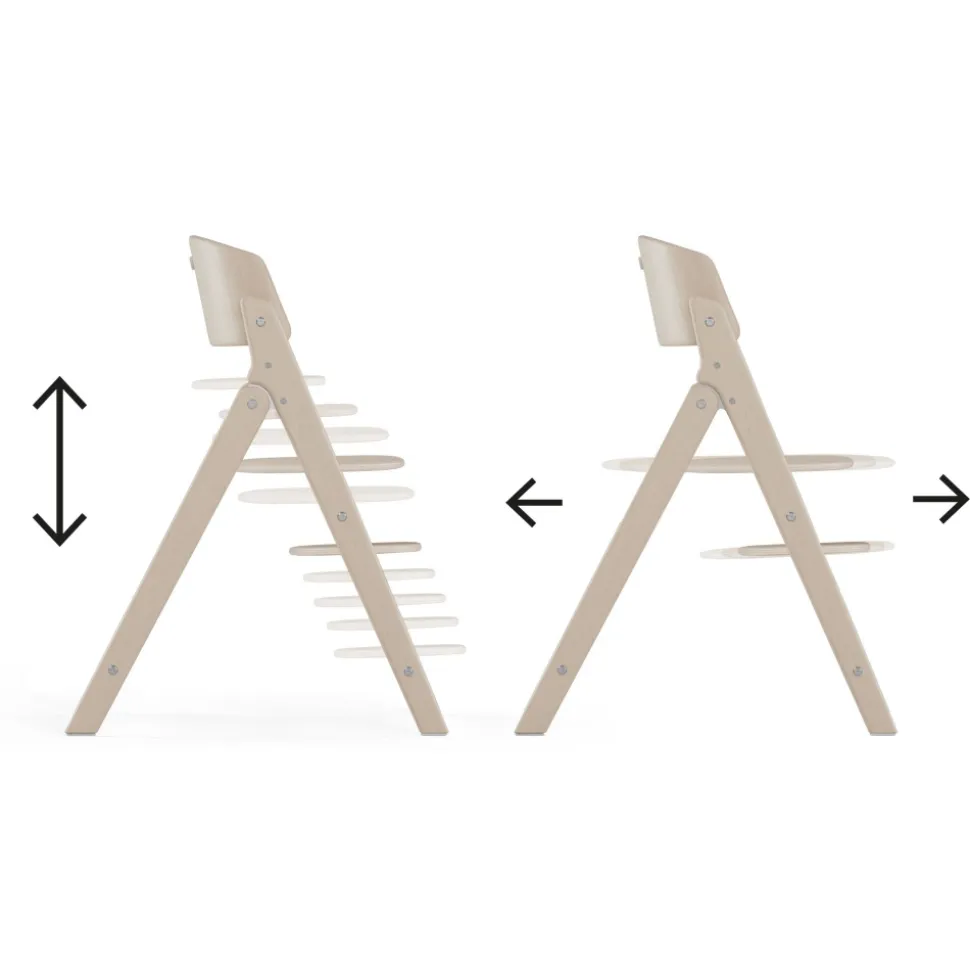 Chaise haute évolutive pliante click & fold 4en1 all natural