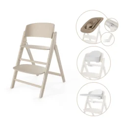 Chaise haute évolutive pliante click & fold 4en1 all natural