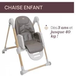 Chaise haute évolutive polly armonia steel