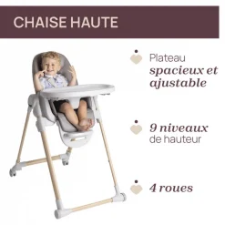 Chaise haute évolutive polly armonia scandinavian