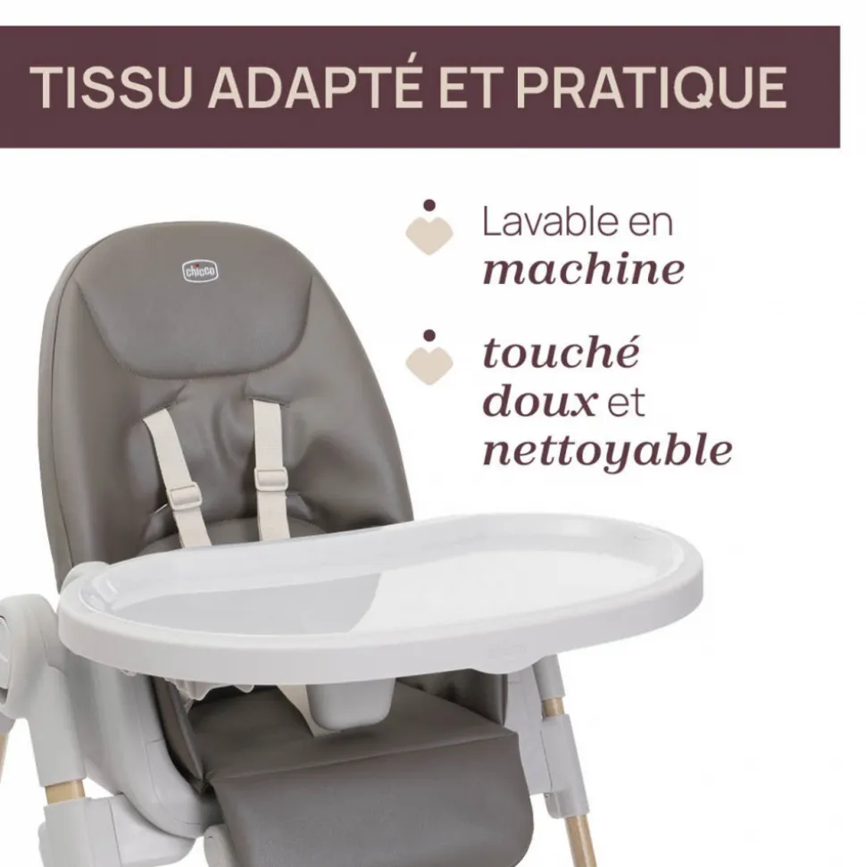 Chaise haute évolutive polly armonia motherpearl