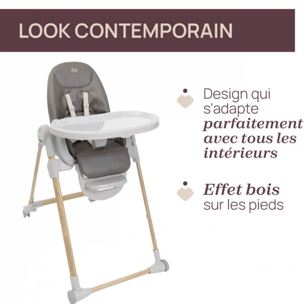 Chaise haute évolutive polly armonia terracotta