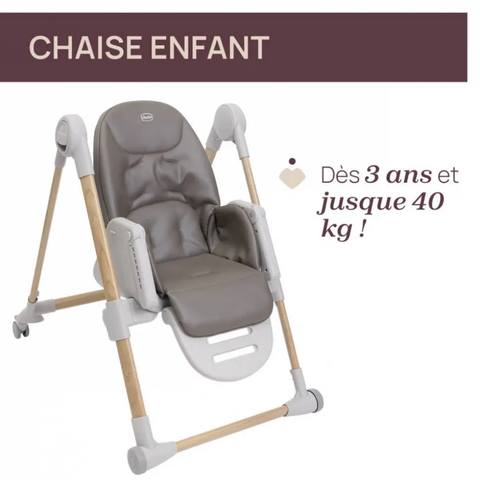 Chaise haute évolutive polly armonia terracotta