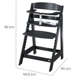 Chaise haute évolutive sit up flex bois noir