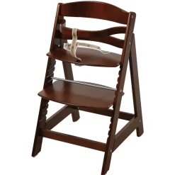 Chaise haute évolutive sit up lll bois brun teinté