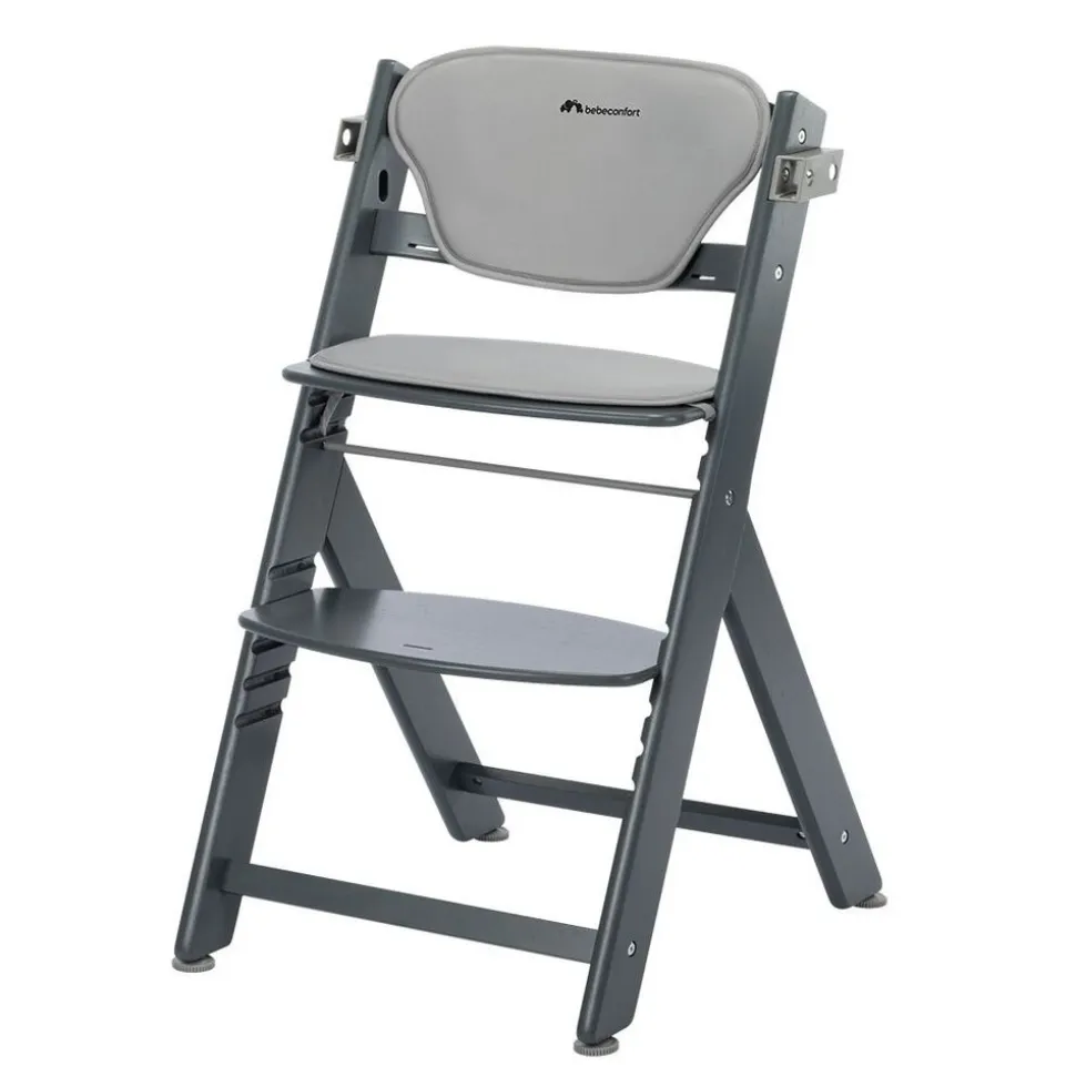 Chaise haute évolutive timba 2 gris avec coussin grey