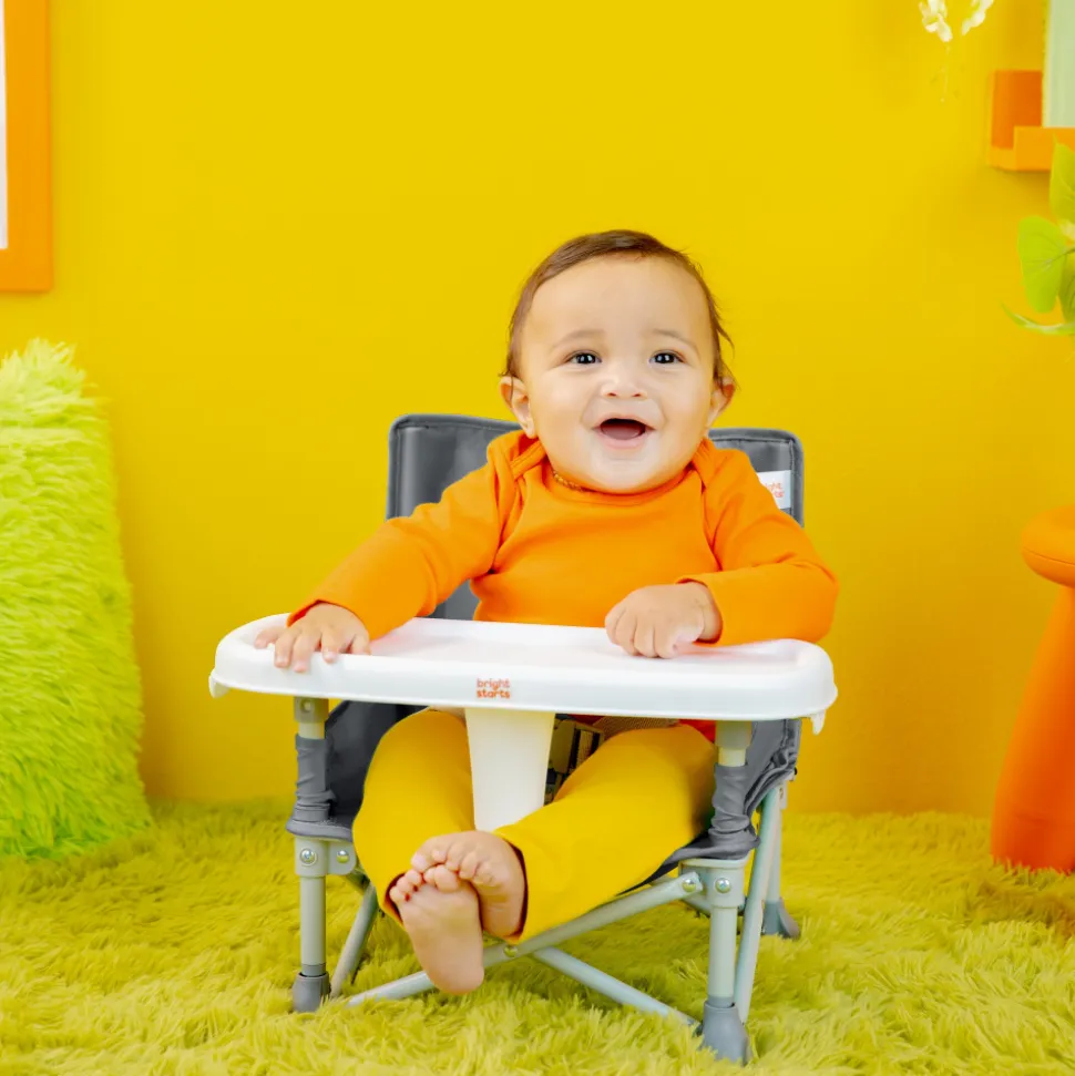 Chaise pliable bébé grise