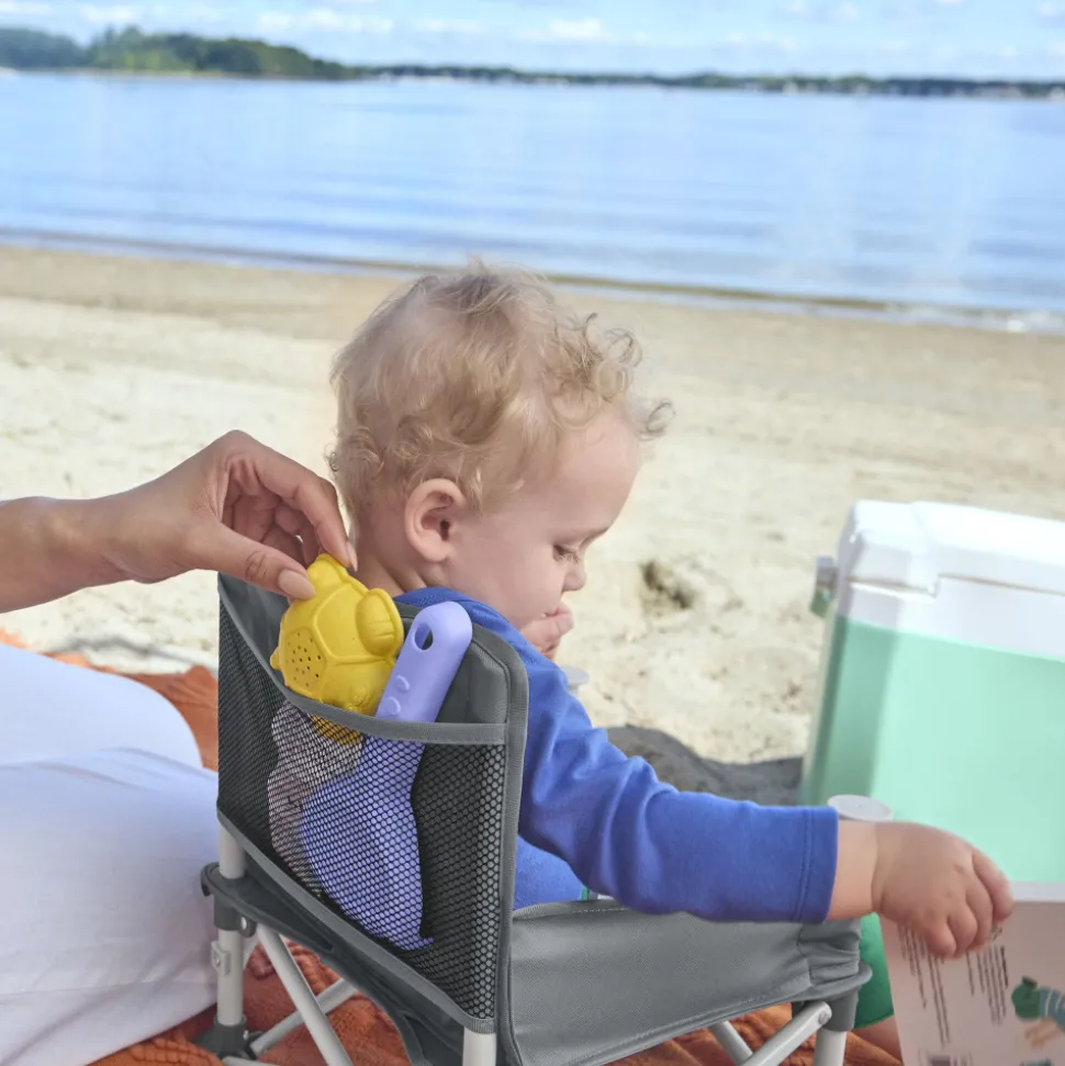 Chaise pliable bébé grise