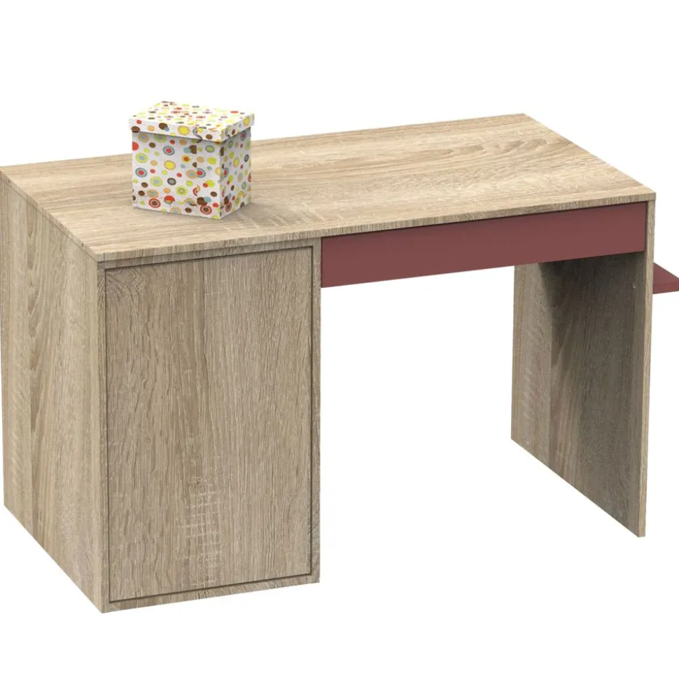 Chambre bébé duo lit bébé 60x120 + commode nova rose canyon