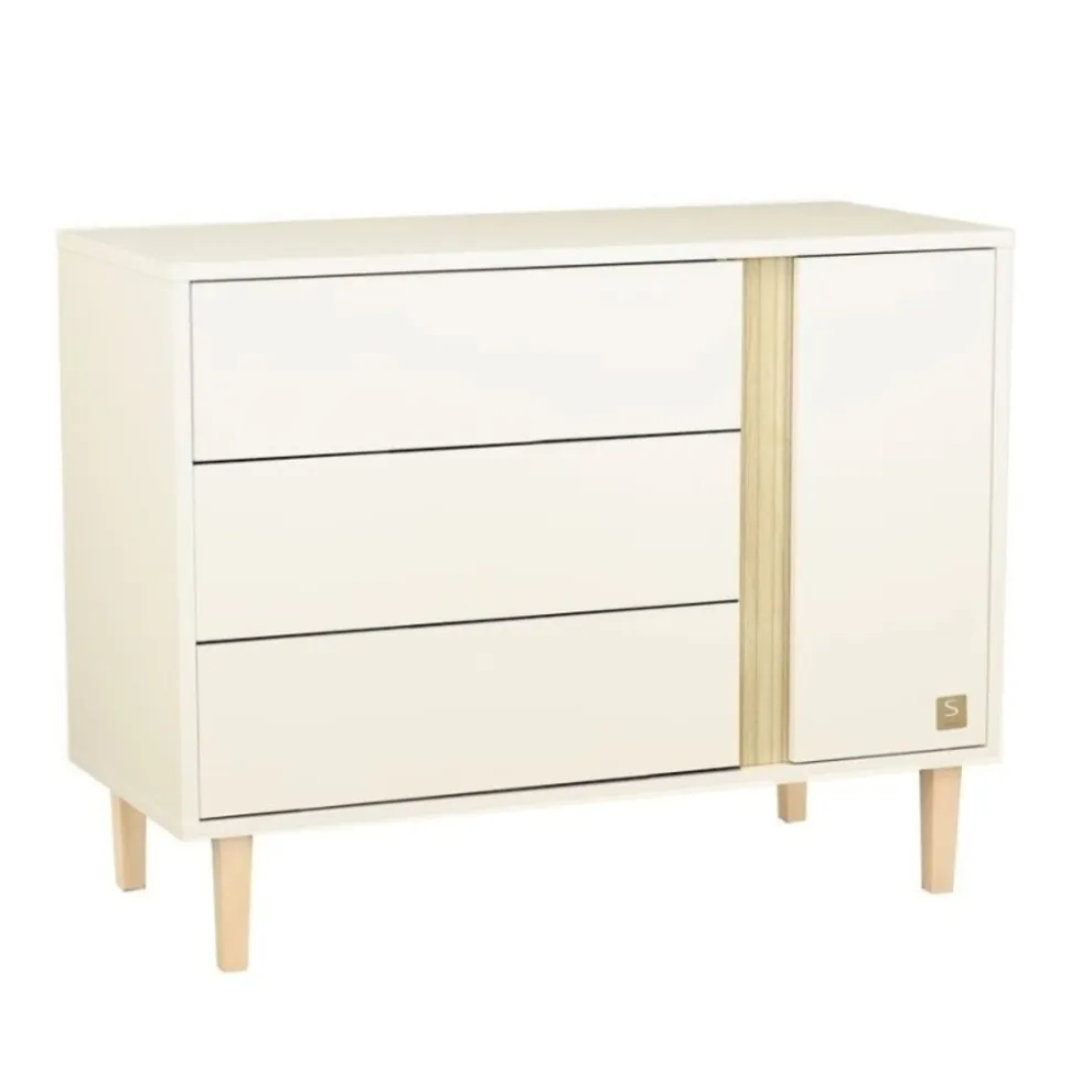 Chambre bébé duo lit évolutif 140x70cm + commode 3 tiroirs 1 porte paloma + plan à langer offert !