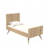 Chambre bébé duo lit 70x140cm bois + commode terracotta seventies
