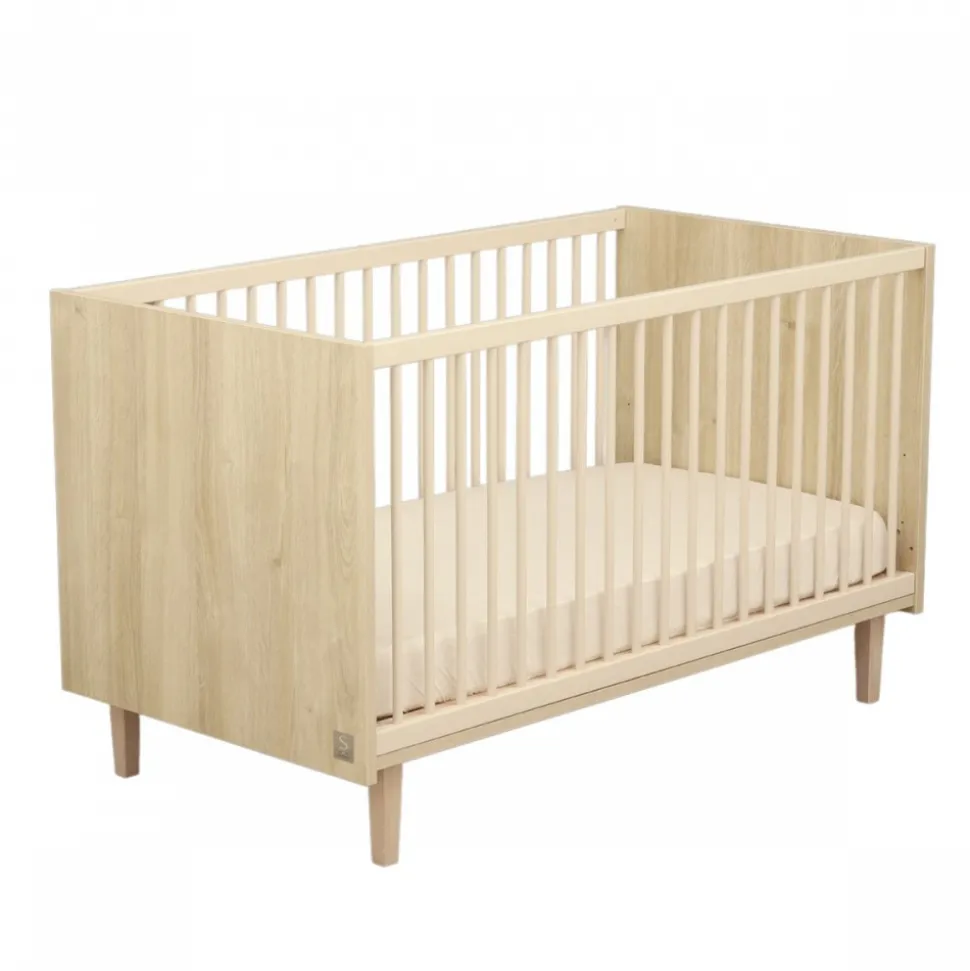Chambre bébé duo lit 70x140 cm + commode 3 tiroirs paloma bois