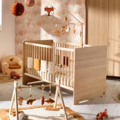 Chambre bébé duo lit 70x140cm + commode cannelle