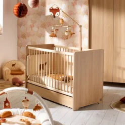 Chambre bébé duo lit 60x120cm + commode cannelle