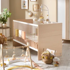 Chambre bébé duo lit 70x140cm + commode nature