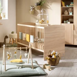 Chambre bébé duo lit 70x140cm + commode azur