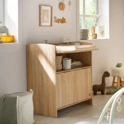 Chambre bébé duo lit 70x140cm + commode azur