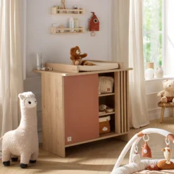 Chambre bébé duo lit 70x140cm + commode terracotta tokyo