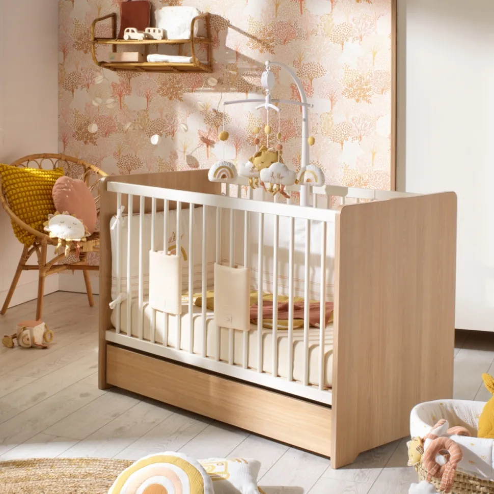 Chambre bébé duo lit 60x120cm + commode vanille