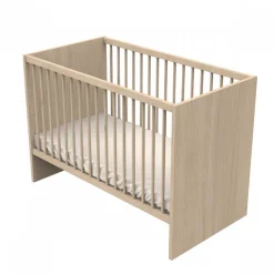 Chambre bébé duo lit 60x120cm (non transformable) + commode blanche tokyo