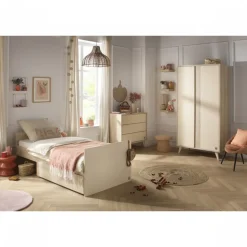 Chambre bébé duo lit 60x120cm transformable + commode melinee