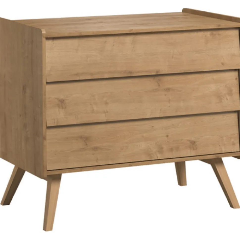 Chambre bébé duo lit 70x140 + commode bois - collection vintage