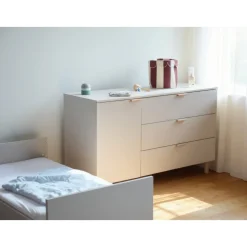 Chambre bébé duo lit 70x140 + commode à langer cosy clay