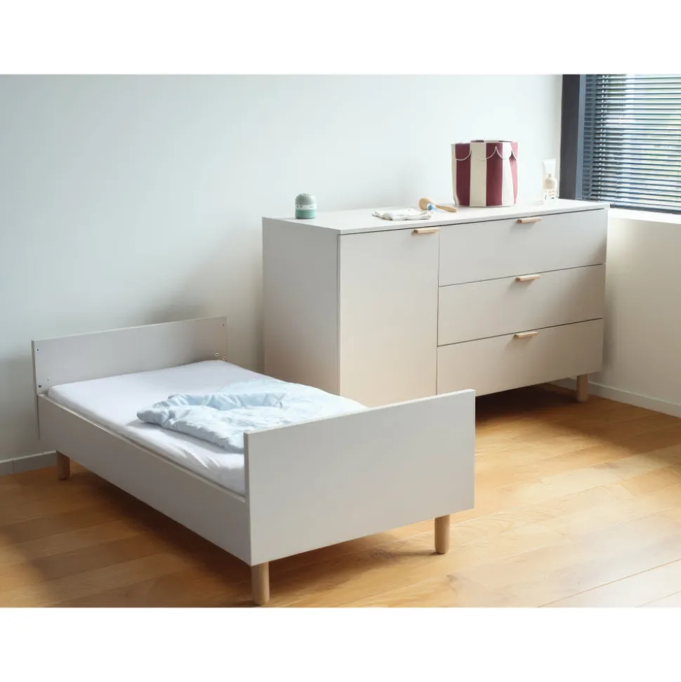 Chambre bébé duo lit 70x140 + commode à langer cosy clay