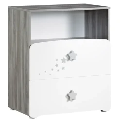 Chambre bébé duo lit 120x60 + commode 2 tiroirs et une niche nao