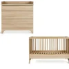 Chambre bébé duo tsugi lit 60 x 120 cm + commode avec plan à langer honey ash