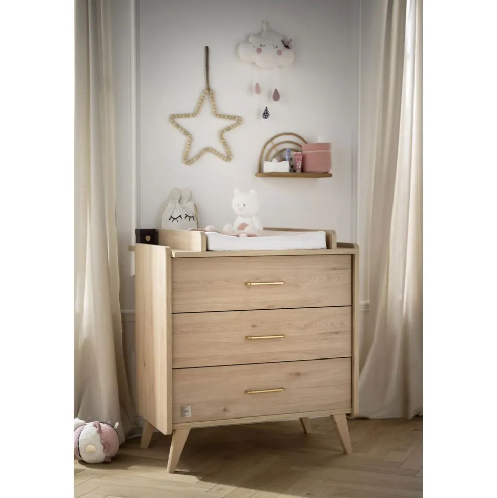 Chambre bébé duo 70x140cm + commode arty