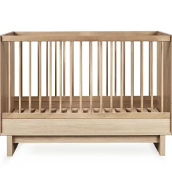 Chambre bébé trio kyo lit 70 x 120 cm + armoire xl + commode avec plan à langer - honey ash