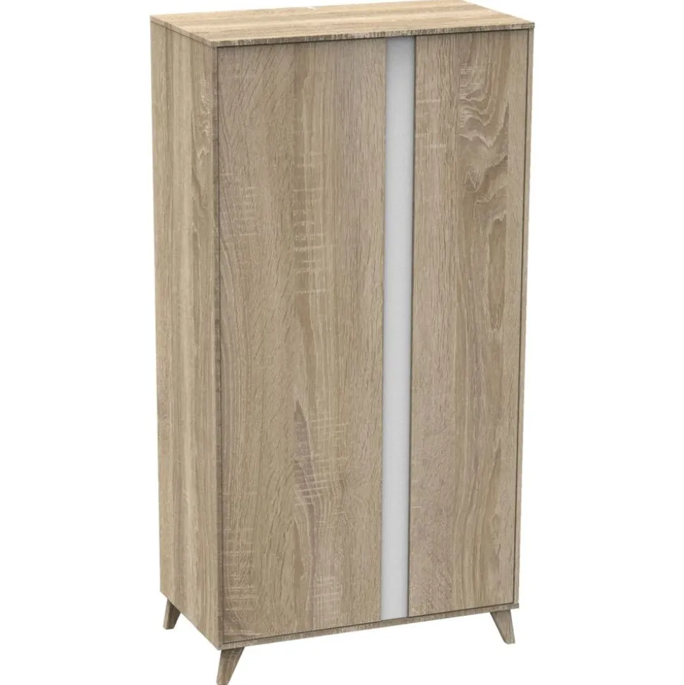 Chambre bébé trio lit bébé 60x120 + commode+armoire nova blanc lin