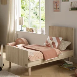 Chambre bébé trio lit + commode 3 tiroirs + armoire paloma bois