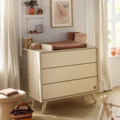 Chambre bébé trio lit + commode 3 tiroirs + armoire melinee