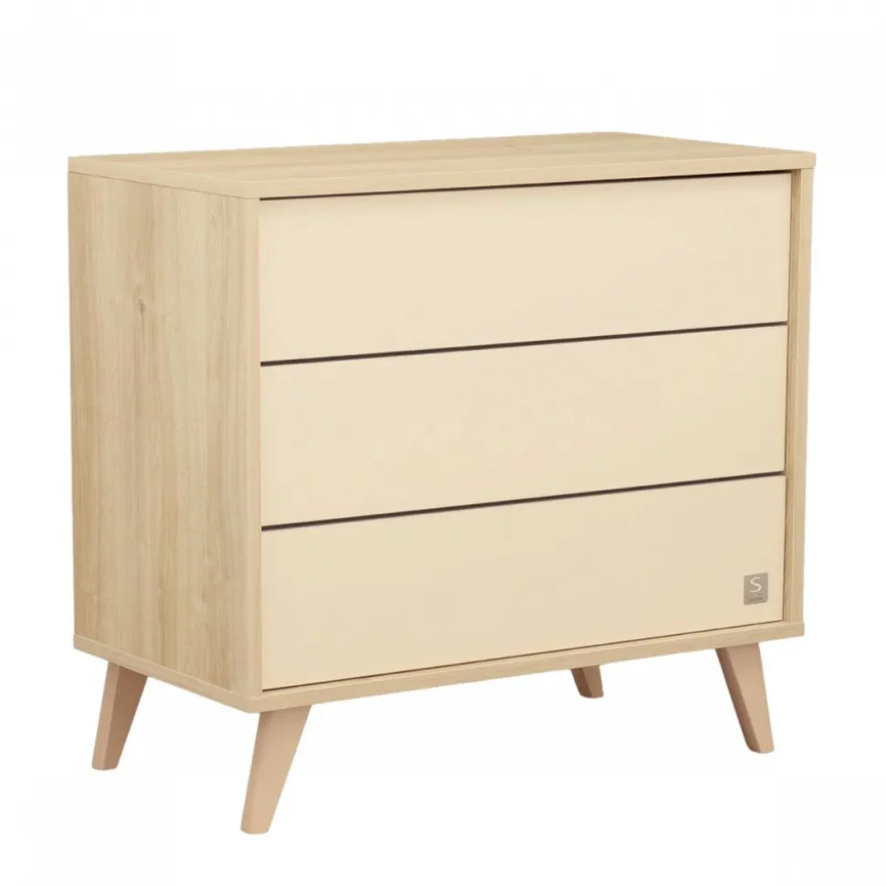 Chambre bébé trio lit + commode 3 tiroirs + armoire melinee