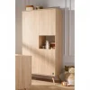 Chambre bébé trio lit 70x140cm bois + commode + armoire sauge seventies