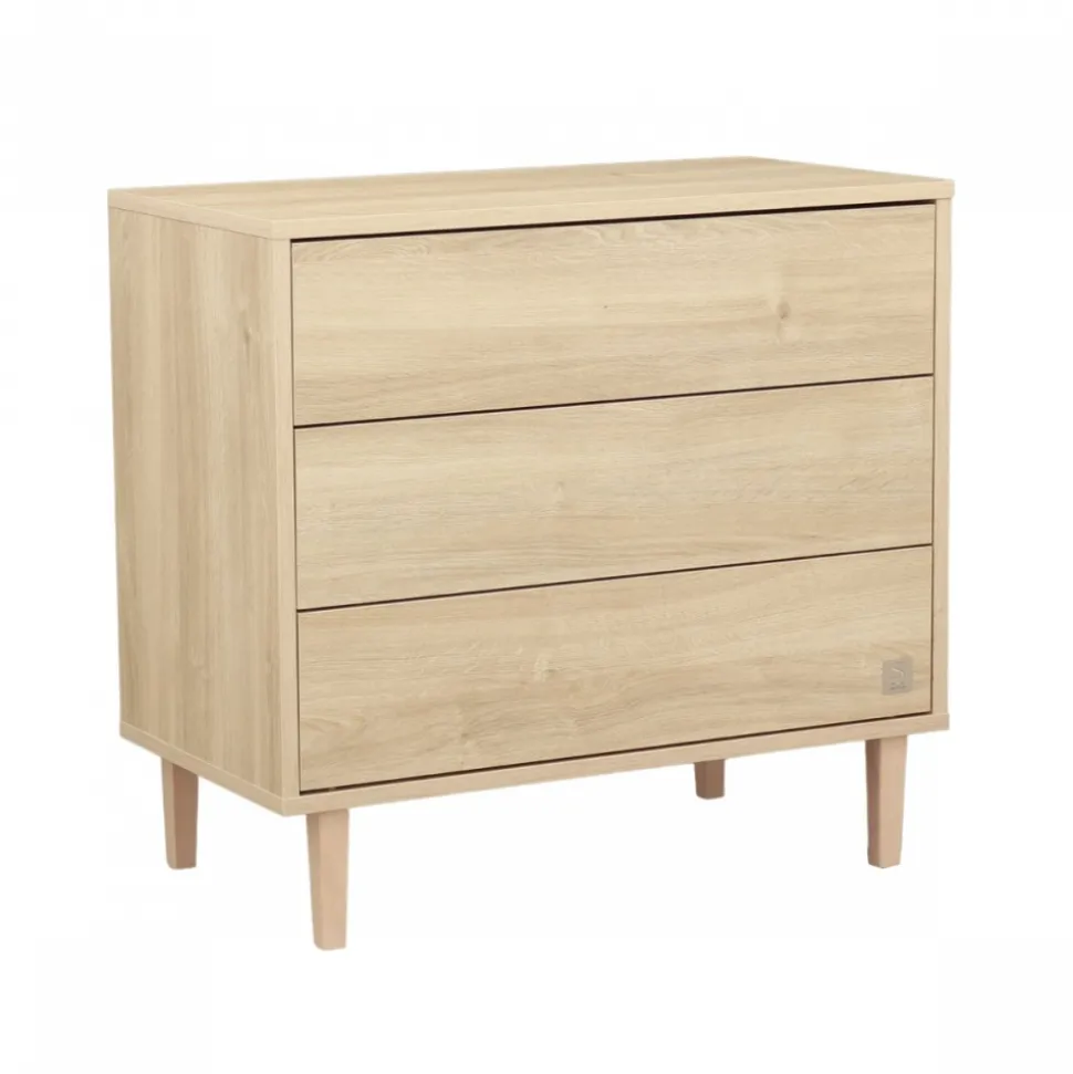 Chambre bébé trio lit 60x120cm + commode 3 tiroirs + armoire paloma bois