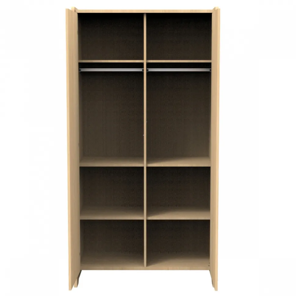 Chambre bébé trio lit 60x120cm + commode + armoire cannelle