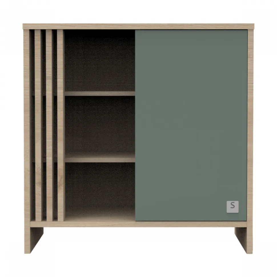 Chambre bébé trio lit 70x140cm + commode + armoire sauge tokyo